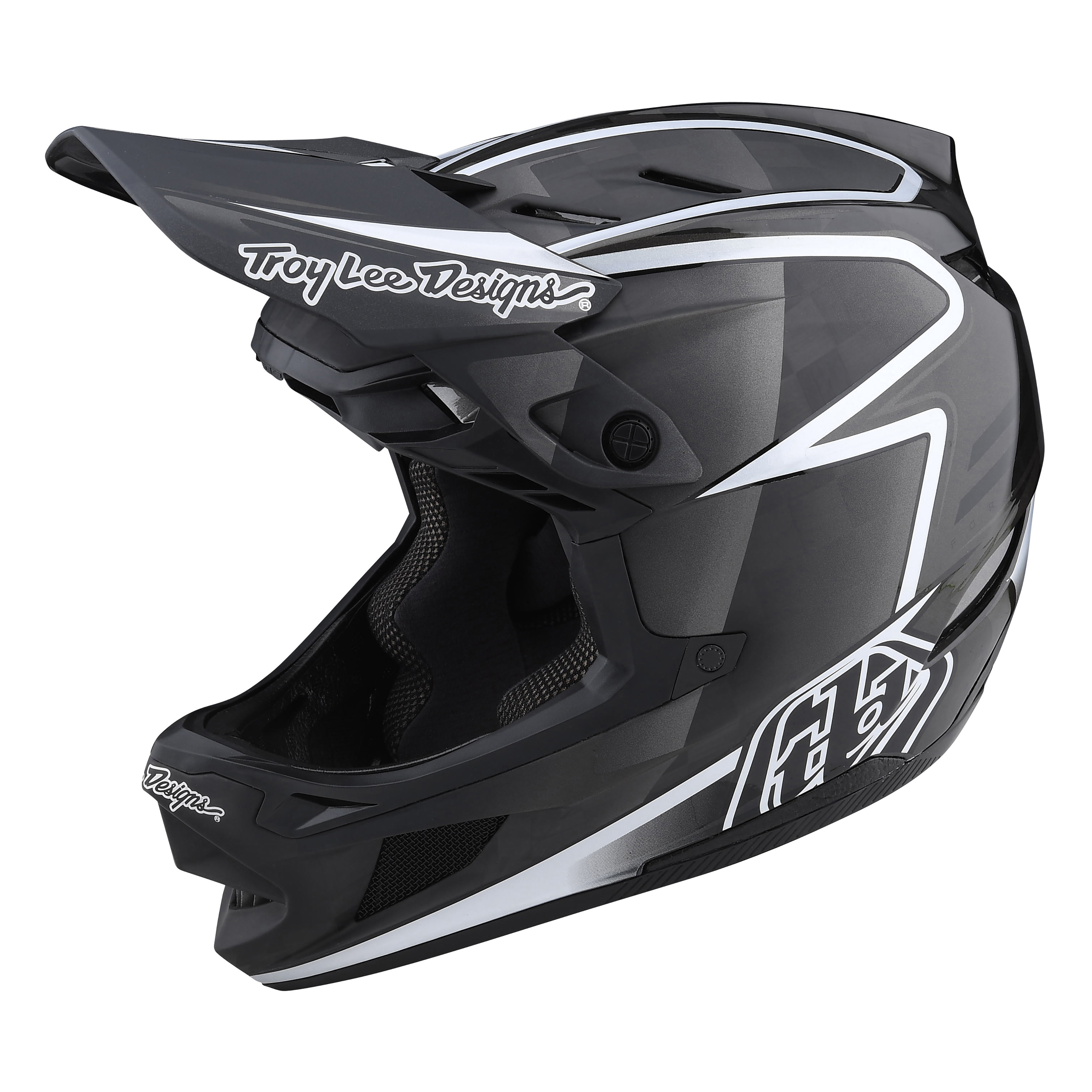 트로이리디자인 D4 카본 헬멧 (라인 블랙/그레이)