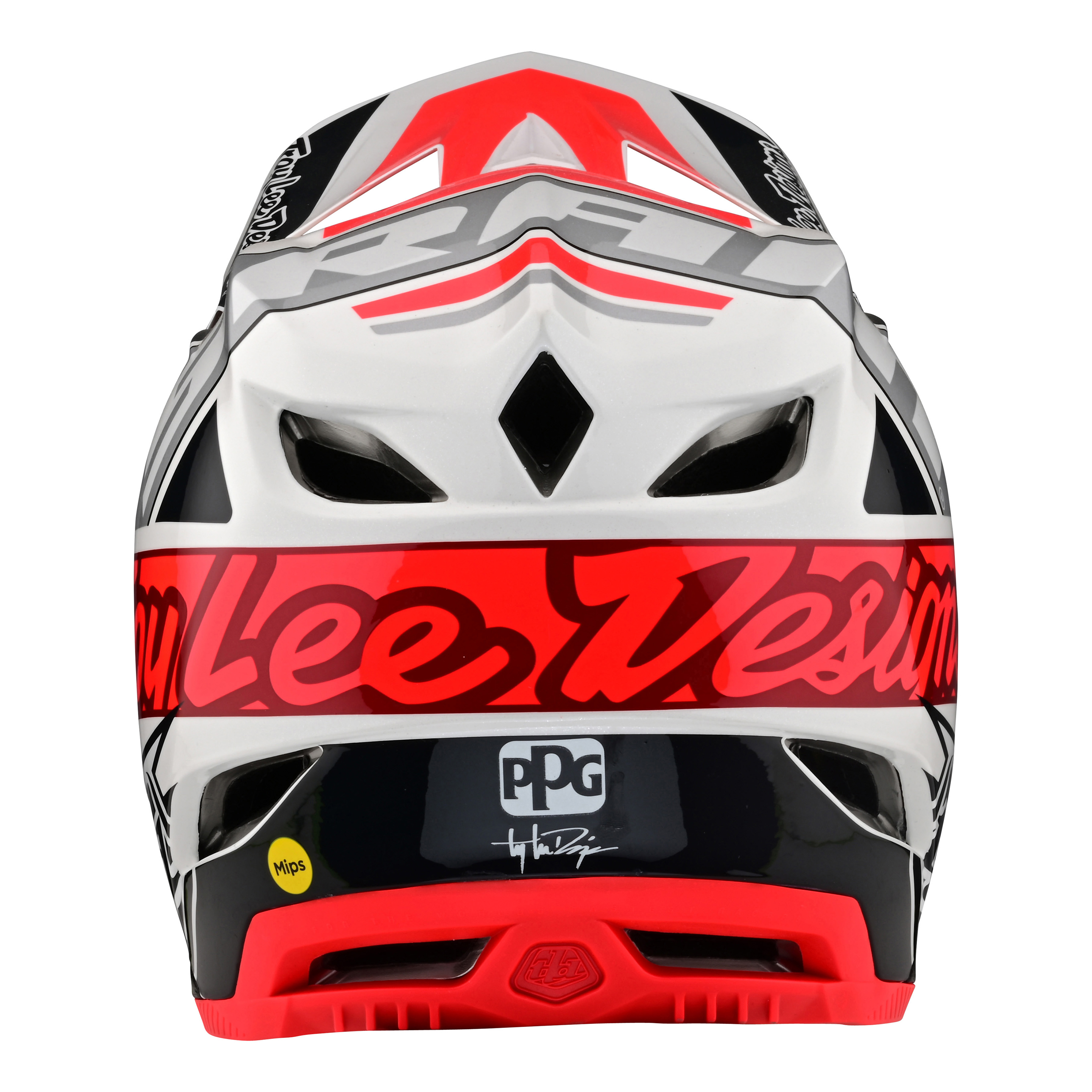 트로이리 디자인 D4 콤포지트 헬멧 (팀 슬램 화이트/글로 레드)