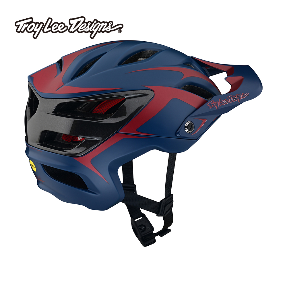 트로이리 디자인 A3 헬멧 (팡 다크 블루/버건디)